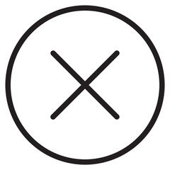 Fototapeta premium Cancel arrow outline style icon