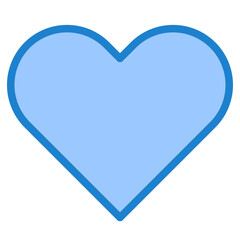 Heart blue style icon