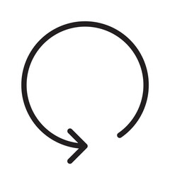 Curcular arrow outline style icon