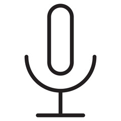 Microphone outline style icon