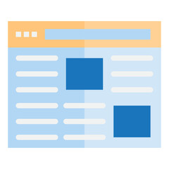 Obraz premium Browser flat style icon