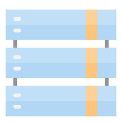 Obraz premium Hosting flat style icon