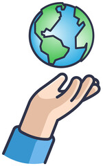 Hand gestures help save the world Protect the world for future generations.