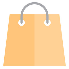 Shopping bag flat style icon