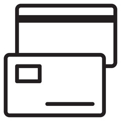 Credit card outline style icon