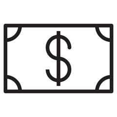 Money outline style icon