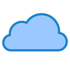 Cloud blue style icon