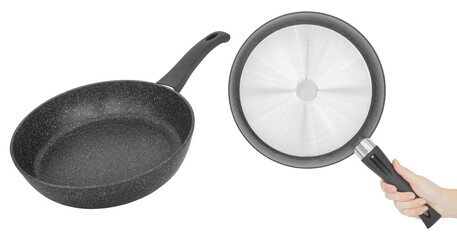 Frying pan for cooking. Isolated from the background