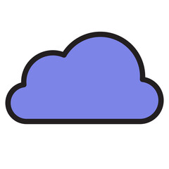 Cloud color line style icon - 540079924