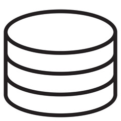 Database outline style icon