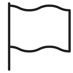 Flag outline style icon