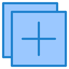 Obraz premium Add blue style icon