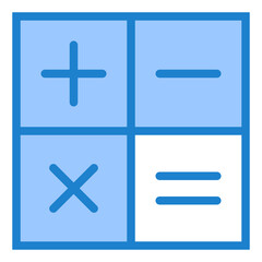 Fototapeta premium Calculator blue style icon