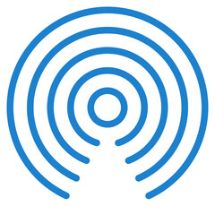 Wireless internet blue style icon
