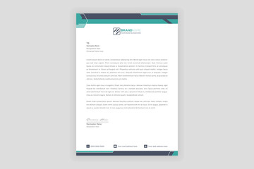 Modern corporate letterhead template design