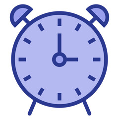 Alarm clock color line style icon