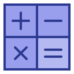 Obraz premium Calculator color line style icon