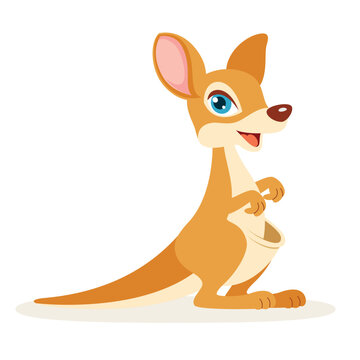 Cartoon Illustration Of A Kangaroo