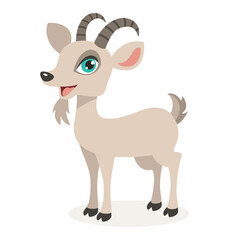 Cartoon Illustration Of A Goat