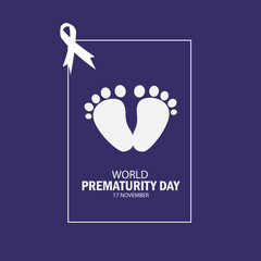 Vector Illustration of World Premature Day. Simple and Elegant Design