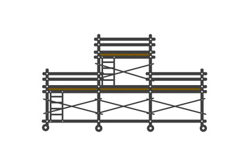 Scaffolding construction flat line icon vector.