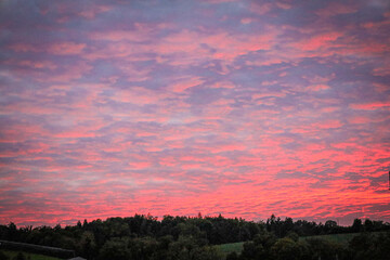 sunset in the mountains