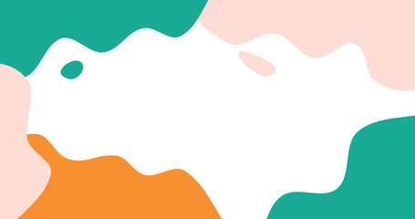 green abstract wave transparent png, orange, blue pink and pastel