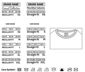 Back neck print (BNP) design template. Apparel brand identity design.
