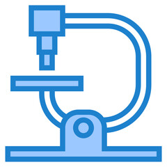 Microscope blue style icon