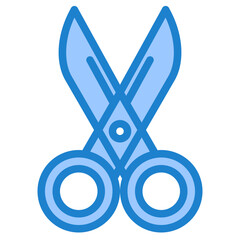 Scissors blue style icon