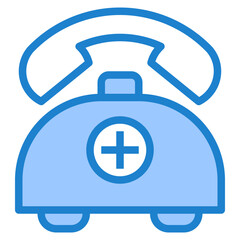 Telephone blue style icon