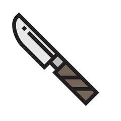 Scalpel color line style icon