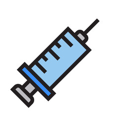 Syringe color line style icon