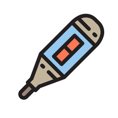 Thermomiter color line style icon