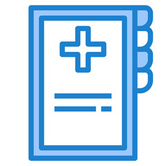 Obraz premium Medical history blue style icon