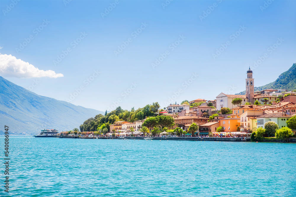 Wall mural view of limone sul garda in lake garda, italy