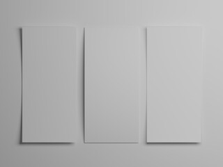 DL flyer mockup 3d rendering 