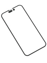 Modern phone in blank screen