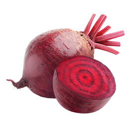 Raw beetroot cut out - obrazy, fototapety, plakaty