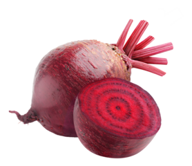 Raw beetroot cut out