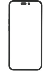 Modern phone in blank screen