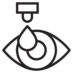 Eye drop outline style icon