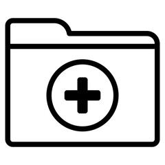 Folder outline style icon