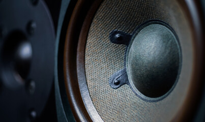 Speakers, woofers and tweeter drivers. High quality speakers, HiFi sound system for recording...