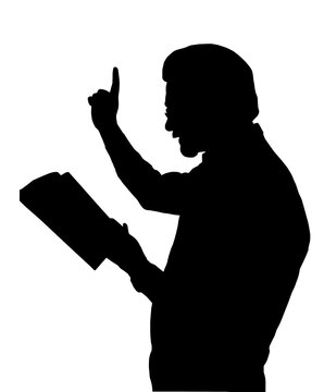 Preacher Teaching from Bible
