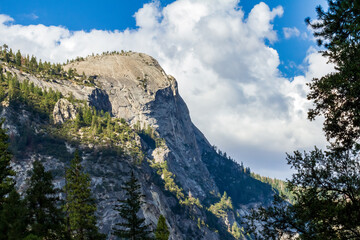 The mountainous terrain at Yosemite National Park