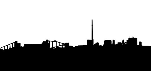 Obraz premium Mining Industry Silhouette