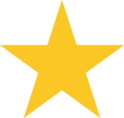 Star shape. Star icon. Yellow star in png. Rating symbol
