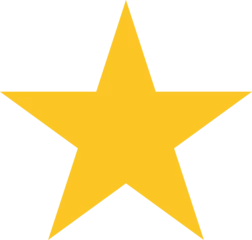Foto op Canvas Star shape. Star icon. Yellow star in png. Rating symbol © miamonensi