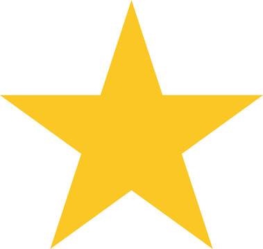 Star shape. Star icon. Yellow star in png. Rating symbol